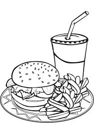 Cats and dogs can be absolute best friends. Hamburger And Fries Coloring Pages