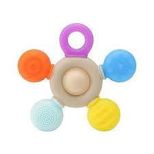 silicone chewable ring teething toys