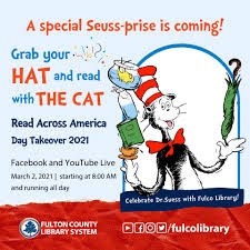 Ryan and craig read aloud the cat in the hat by dr. Read Across America Dr Seuss Takeover Fulton County Library System