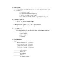 Template For Multiple Choice Test Caseyroberts Co