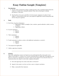 Example essay outline Template net 