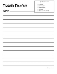 A rough outline or a rough draft is used to list down all the necessary information needed to create a document in an organized manner. Rough Draft Paper Worksheets Teaching Resources Tpt