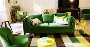 green sofa living room design ideas