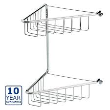 2 Tier Corner Shower Caddy Chrome