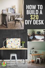 The first piece we cut down for the main desk at 81x20 1/2, allowing for a slight overhang we painted the base with a white farmhouse color chalk paint. How To Build A Desk For 20 Bonus 5 Cheap Diy Desk Plans Ideas