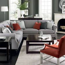 Grey And Red Living Room