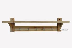 Amy Wall Shelf With Hooks 74cm X 18cm