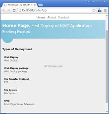 asp net mvc publish with web deploy