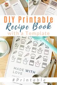 diy family recipe book free template