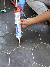 stick groutable tile over ceramic tile