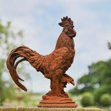Rustic Cast Iron Proud Rooster