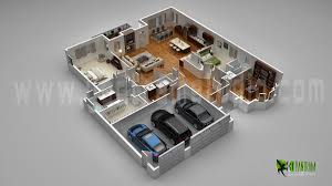 floor plan for 3d modern home with
