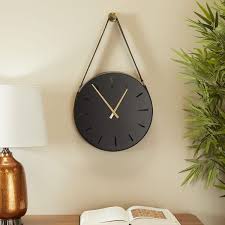 Black Round Frameless Wall Clock