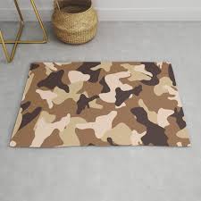 sand camouflage army pattern rug