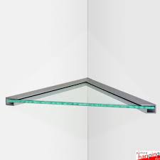 Glass Corner Shelves Straight Round