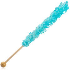 Amazon Com Candy Buffet Store Light Blue Rock Candy Crystal Sticks Pack Of 12 Cotton Candy Flavored Great Tasting Blue Candy Great For Frozen Parties Elsa Decorations Baby