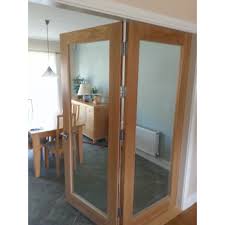 oak bi fold door glass door set