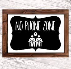 No Phone Zone Sign Office Decor Office Wall Art Office