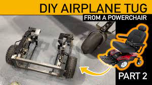 diy airplane tug from a powerchair