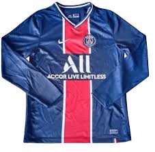Aproveite o frete grátis pelo mercadolivre.com.br! Psg Camisa Manga Longa 2021 Uniforme Titular Paris Saint Germain
