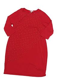 Spense Plus Size Grommet Trim Shift Dress 16w Red At