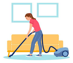 washing carpet with vacuum cleaner