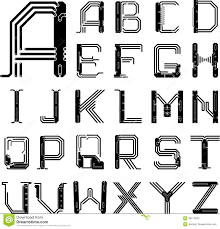 Pcb Font Stock Vector Illustration Of Symbol Font Typography