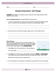 golf range gizmo answer key form fill