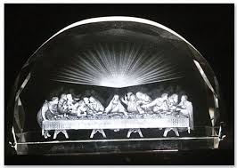 7 etched glass last supper divine