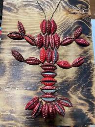 Red Lobster Beer Bottle Cap Wall Art