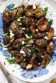 roasted brussels sprouts with blue