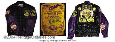 0 out of 5 based on 0 customer ratings. Los Angeles Lakers Kobe Shaq Signed Jacket Autographs Lot 951 Heritage Auctions