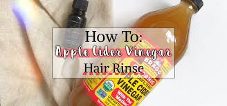 how to apple cider vinegar hair rinse