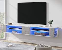 Wampat Floating Tv Stand With Led