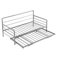 anbazar twin size silver metal daybed