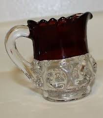 Small Ruby Glass Pitcher 3 Tall