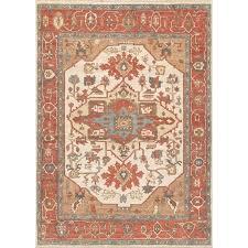 serapi hand knotted wool area rug