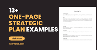 One Page Strategic Plan 13 Examples