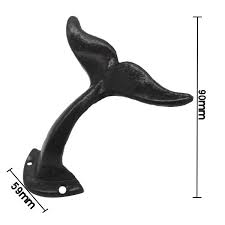 Pdto Whale Tail Iron Wall Hooks