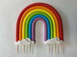 Edible Rainbow Cake Decorations gambar png