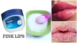 vaseline lip scrub for pink lips at