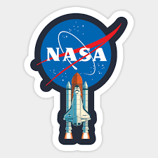 Nasa, japanese art, logo, minimalism, classic art. Nasa Space Shuttle Nasa Space Shuttle Sticker Teepublic