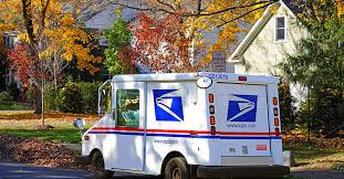 usps mail truck in machusetts