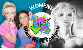 female 80s glam rock fashion used