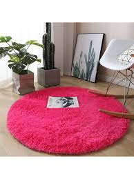 1pc simple round plush carpet for