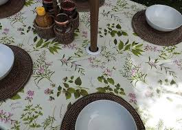 An Umbrella Hole In A Tablecloth