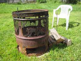 The barrel pit this fire pit is made from an old barrel and old horseshoes. Metal Drum Fire Pit Metal Fire Pit And How To Be Safe When You Have One Barrel Fire Pit Fire Pit Metal Fire Pit