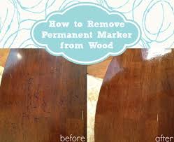 remove permanent marker from wood