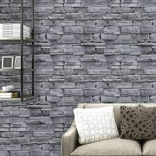 3d Stone Gray Brick Wallpaper L