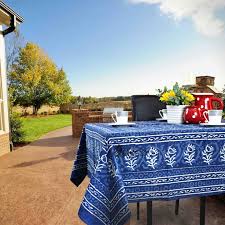 Chiara Block Print Tablecloth Rectangle